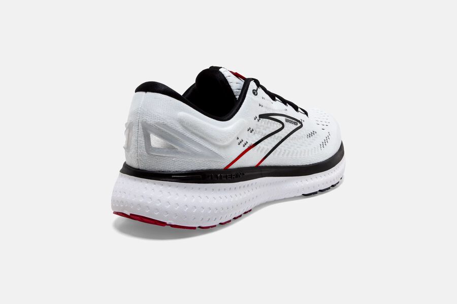 Brooks Glycerin 19 Road Löparskor Herr - Vita/Svarta/Röda - 9042-YVOFX